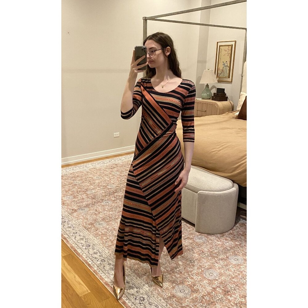 Peruvian Connection Midi Maxi Dress Size S